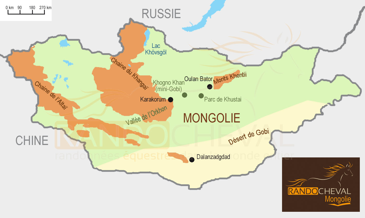 carte de la mongolie